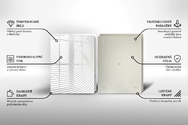 De vidrio templado Patrón de líneas modernas