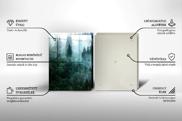 De vidrio templado Bosque en la niebla