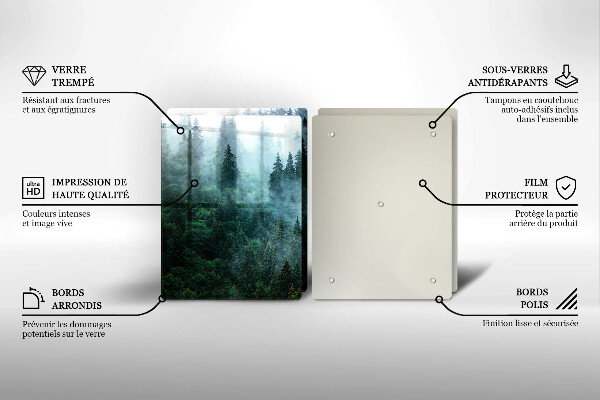 De vidrio templado Bosque en la niebla