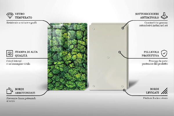 De vidrio templado Planta de musgo natural