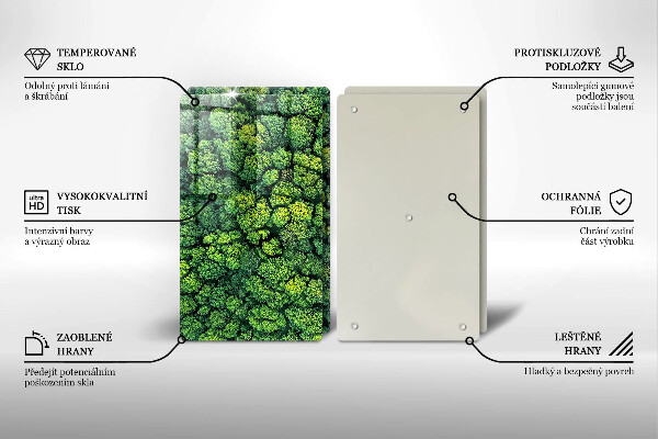 De vidrio templado Planta de musgo natural