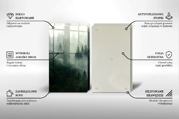 De vidrio templado Paisaje de bosque brumoso