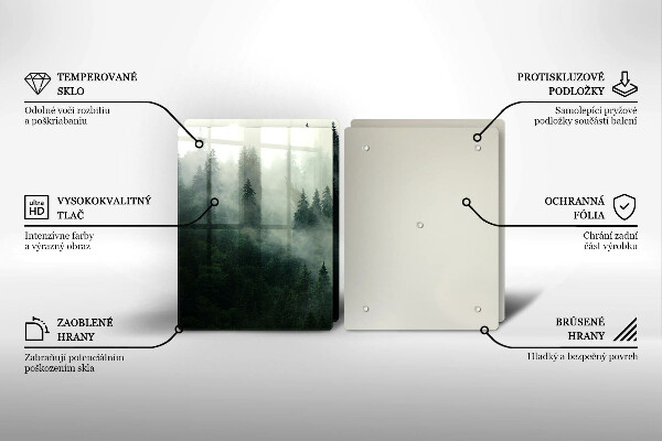 De vidrio templado Paisaje de bosque brumoso