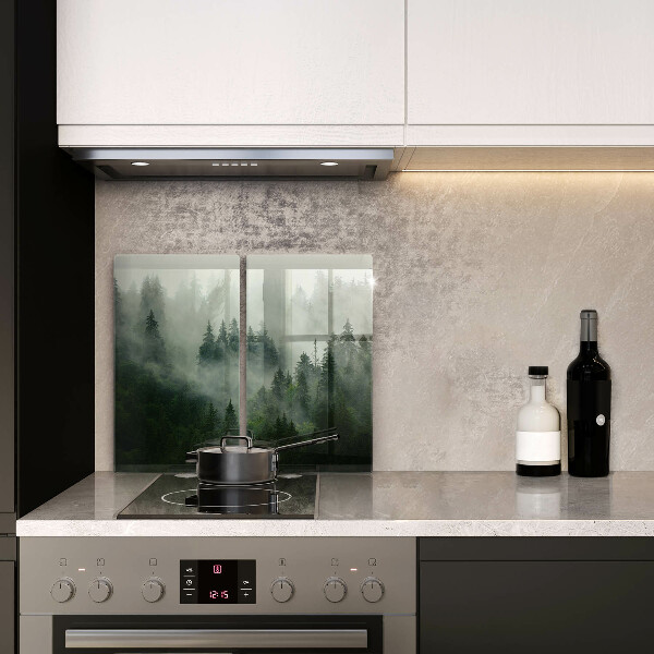 De vidrio templado Paisaje de bosque brumoso