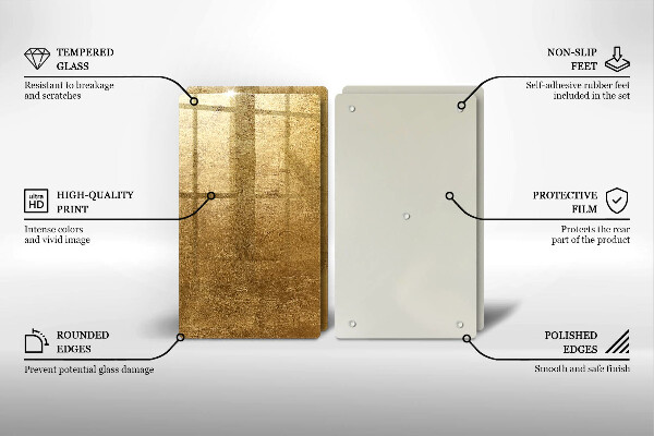 De vidrio templado Fondo de textura dorada