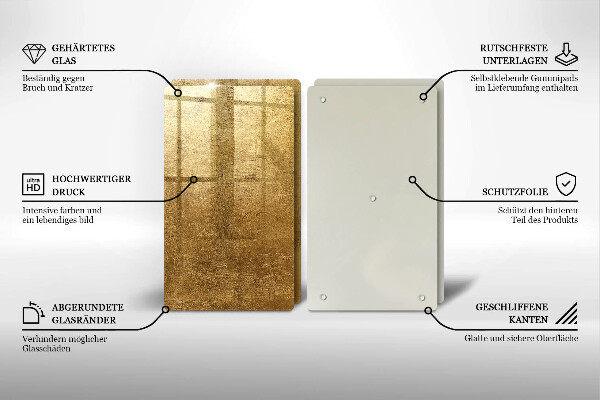 De vidrio templado Fondo de textura dorada