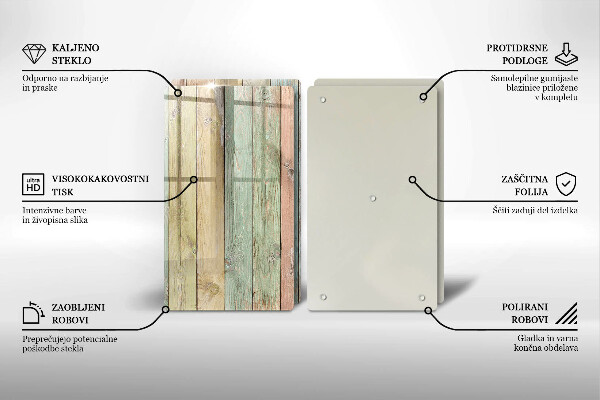 De vidrio templado Tableros vintage coloridos