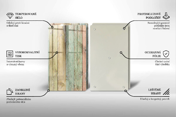 De vidrio templado Tableros vintage coloridos