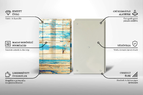 De vidrio templado Tableros de madera retro