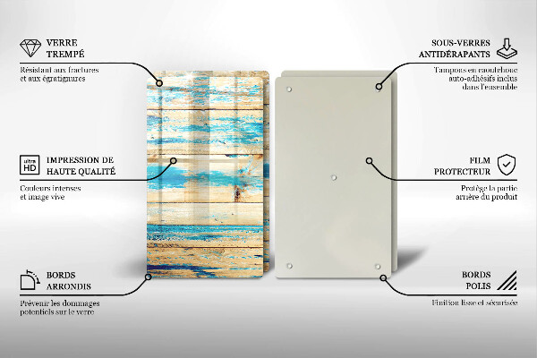 De vidrio templado Tableros de madera retro