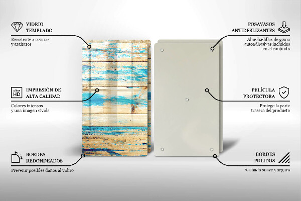 De vidrio templado Tableros de madera retro