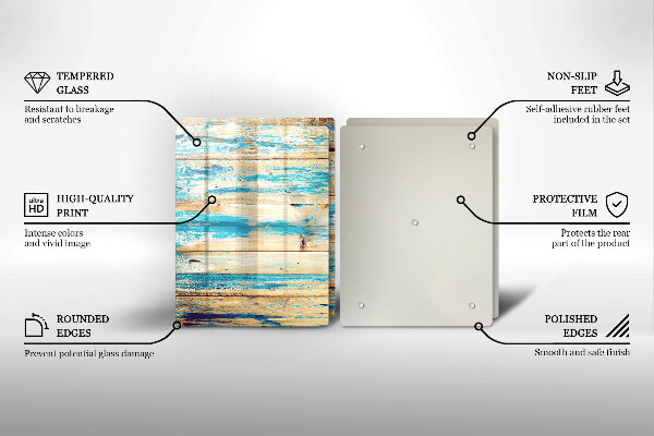 De vidrio templado Tableros de madera retro