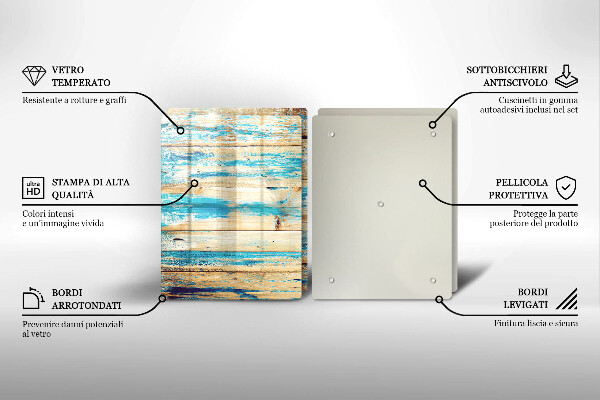 De vidrio templado Tableros de madera retro