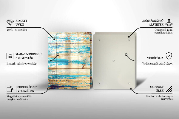 De vidrio templado Tableros de madera retro