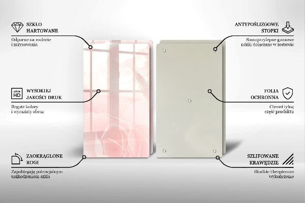 De vidrio templado Fondo de rosas pastel