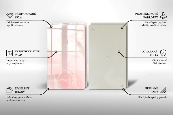 De vidrio templado Fondo de rosas pastel