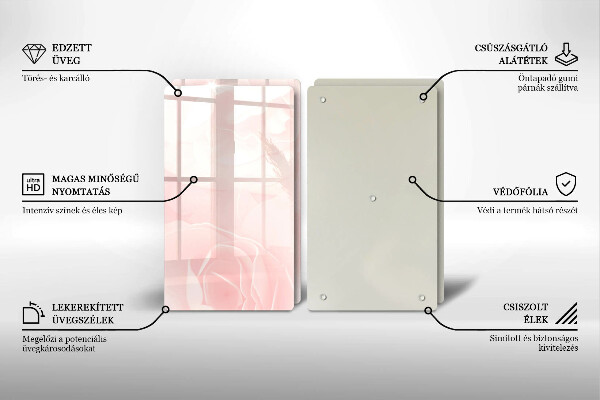 De vidrio templado Fondo de rosas pastel