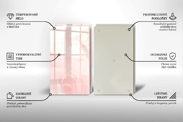 De vidrio templado Fondo de rosas pastel