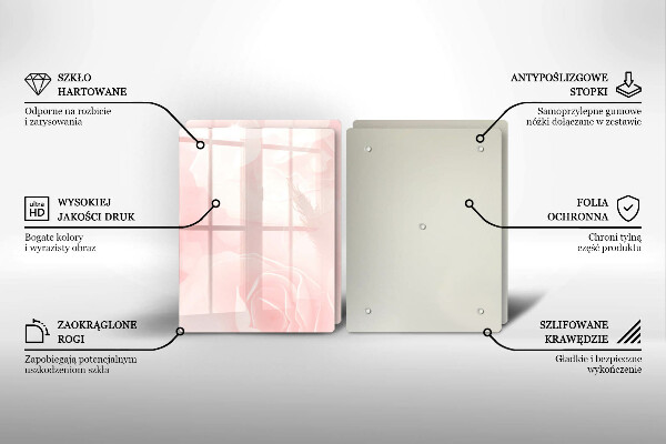 De vidrio templado Fondo de rosas pastel