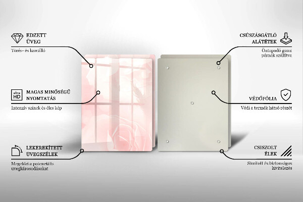 De vidrio templado Fondo de rosas pastel