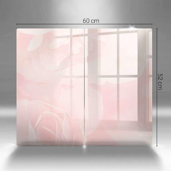 De vidrio templado Fondo de rosas pastel