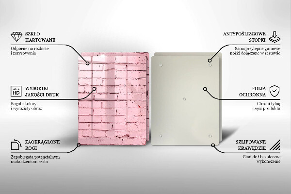 De vidrio templado Pared de ladrillos de colores pastel