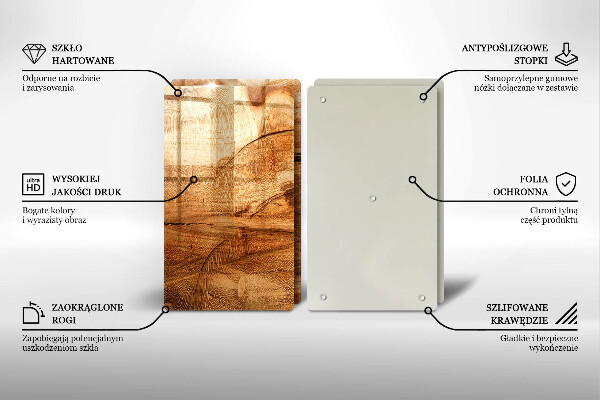 De vidrio templado Textura de tablero de madera