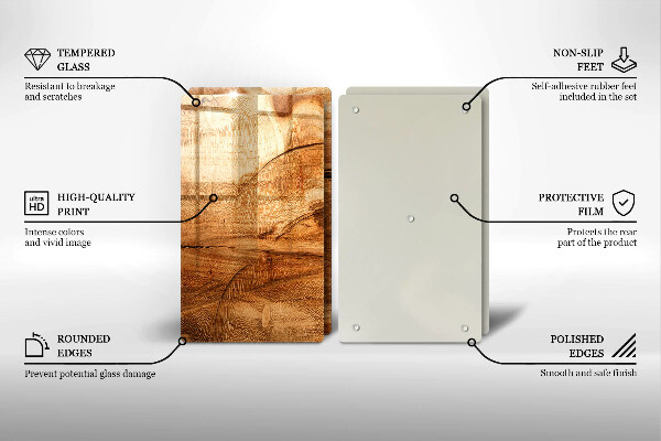 De vidrio templado Textura de tablero de madera