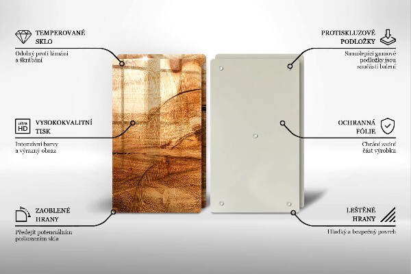 De vidrio templado Textura de tablero de madera