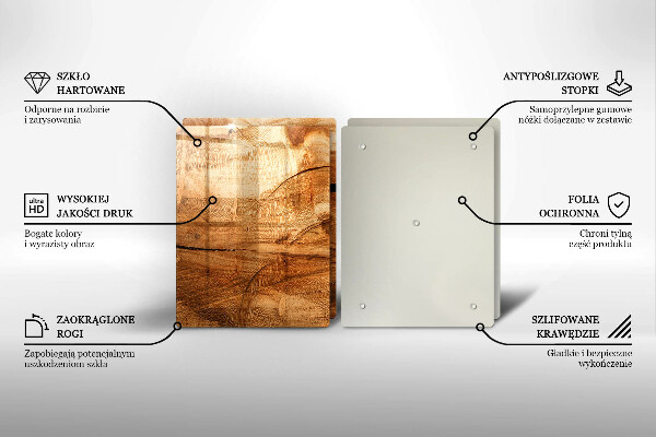 De vidrio templado Textura de tablero de madera