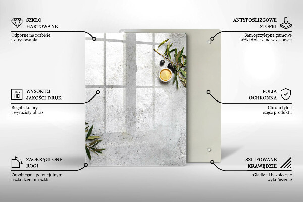 Tabla de cortar de vidrio Color verde