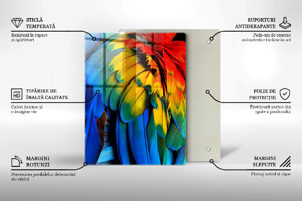 Tabla de cortar de vidrio Azul marino