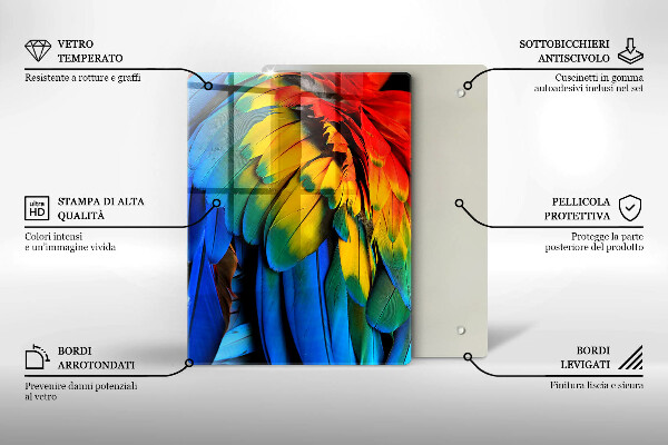 Tabla de cortar de vidrio Azul marino