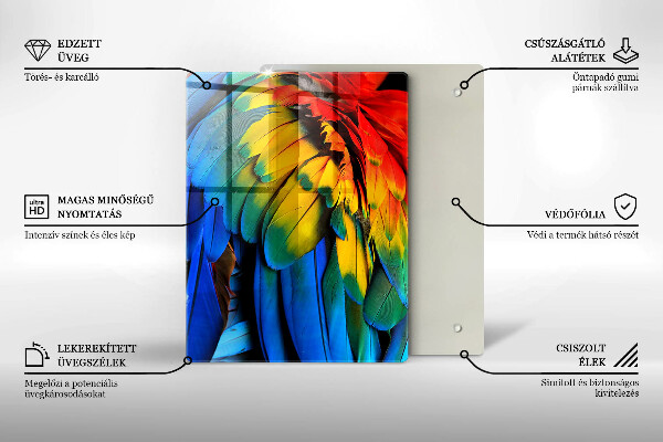 Tabla de cortar de vidrio Azul marino