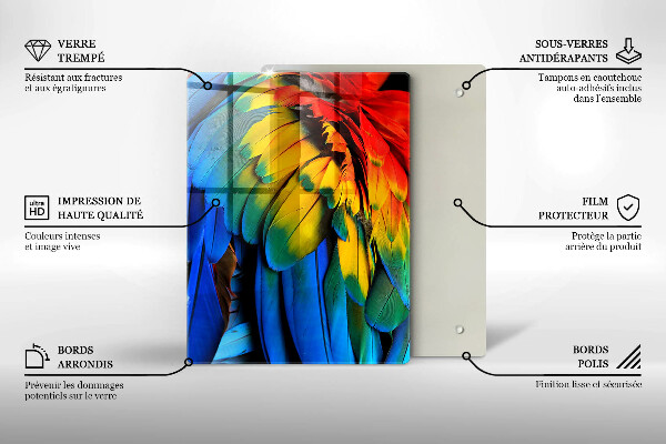 Tabla de cortar de vidrio Azul marino