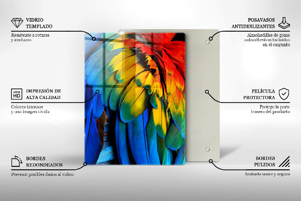Tabla de cortar de vidrio Azul marino