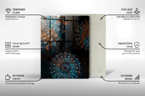 Tabla de cortar de vidrio De color negro