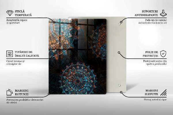 Tabla de cortar de vidrio De color negro
