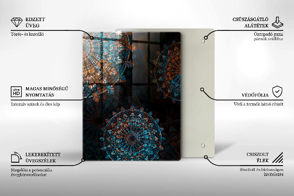 Tabla de cortar de vidrio De color negro