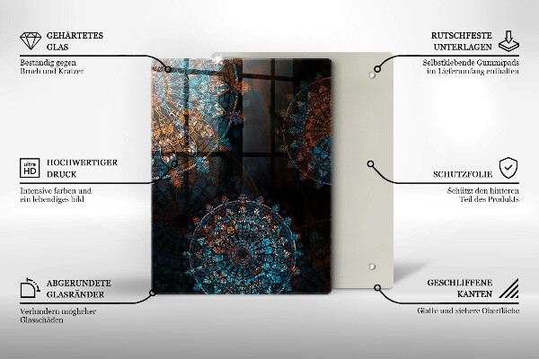 Tabla de cortar de vidrio De color negro