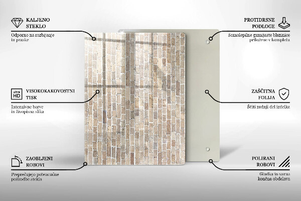 Tabla de cortar de vidrio Color rojo