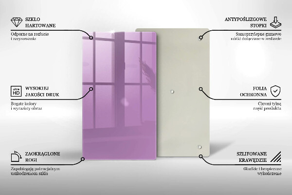 Tabla de cortar de vidrio Color violeta