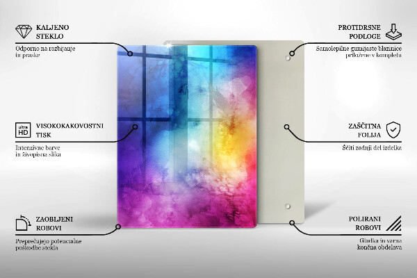 Tabla de cortar de vidrio Color rosa