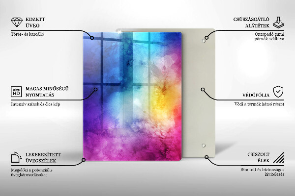 Tabla de cortar de vidrio Color rosa