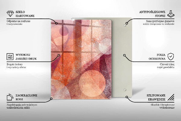 Tabla de cortar de vidrio Color naranja