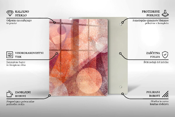 Tabla de cortar de vidrio Color naranja