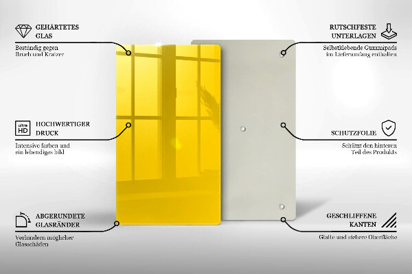Tabla de cortar de vidrio Amarillo