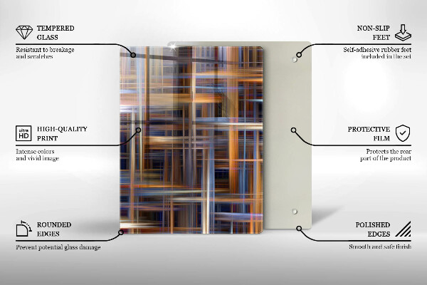 Tabla de cortar de vidrio Amarillo