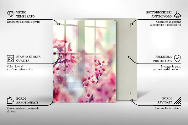 Tabla de cortar de vidrio Tablero de madera oscura