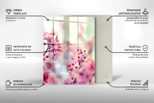 Tabla de cortar de vidrio Tablero de madera oscura